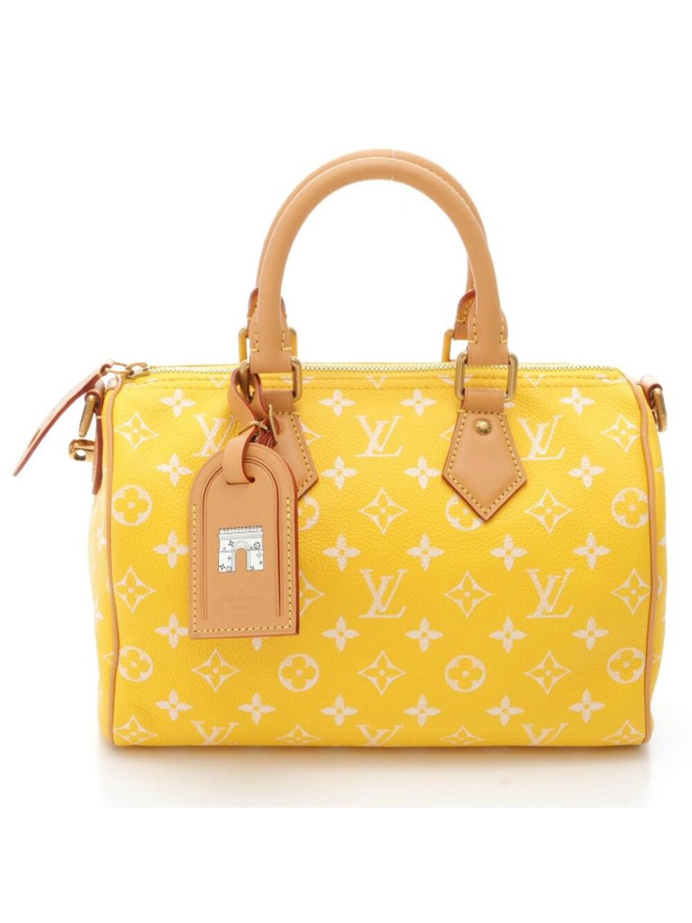 Louis Vuitton Speedy Bandouliere 25 P9 Monogram Lambskin Jauneuma Shoulder Bag